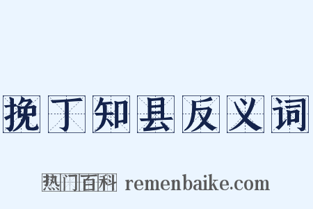挽丁知县反义词是什么意思的图片